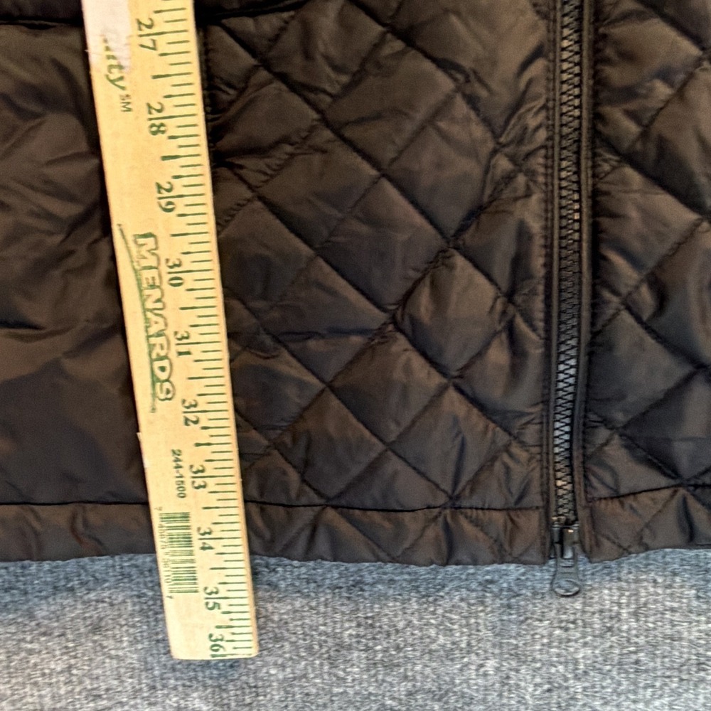 Women's XL Jacket, North Face, Quilted Parka, Black, Full Zip Mock Neck Puffer - Picture 3 of 7